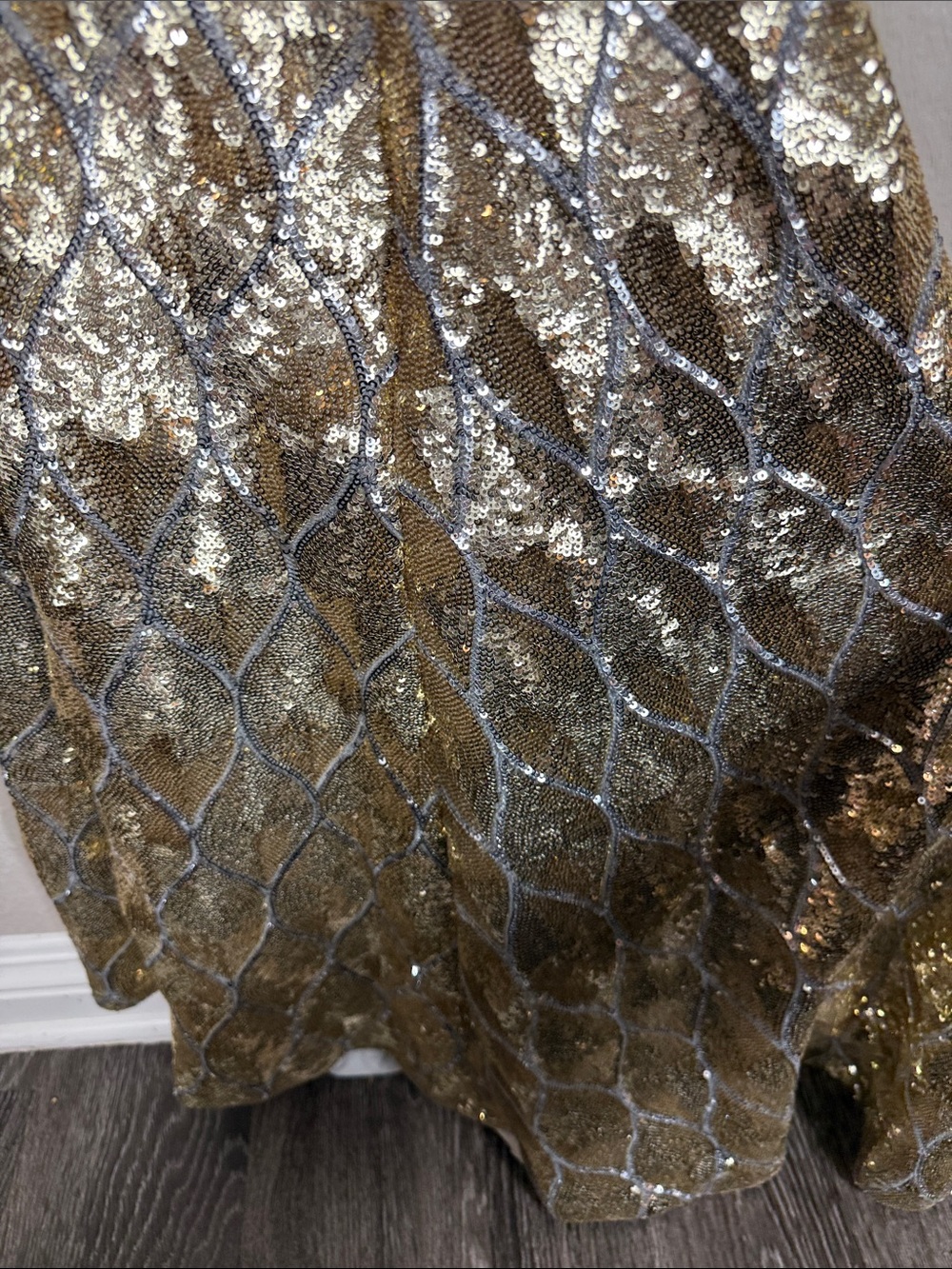 Zhivago Mean Streets Gown Gold Sequins - Picture 9 of 12